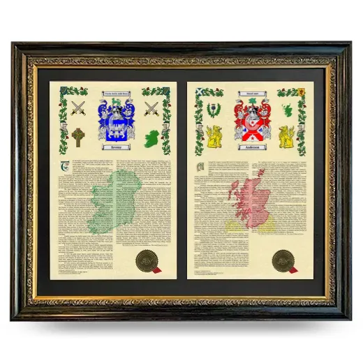 Double Armorial History Framed - Heirloom