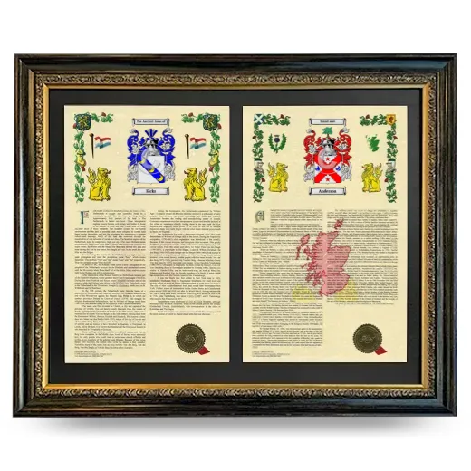 Double Armorial History Framed - Heirloom