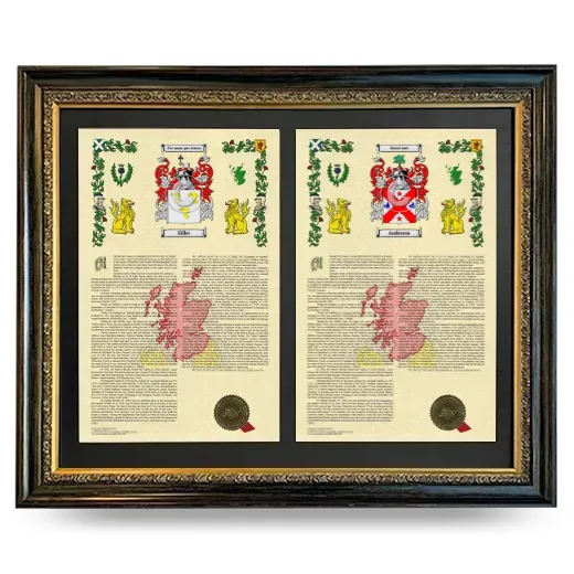Double Armorial History Framed - Heirloom