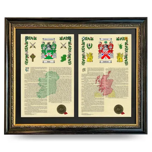 Double Armorial History Framed - Heirloom