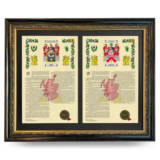 Double Armorial History Framed - Heirloom