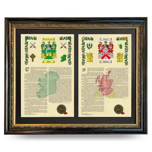 Double Armorial History Framed - Heirloom