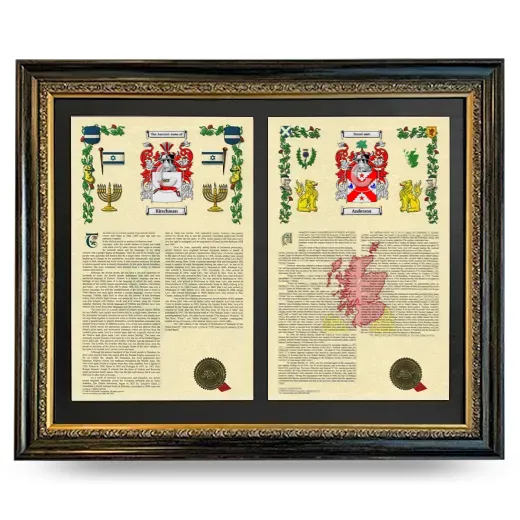 Double Armorial History Framed - Heirloom