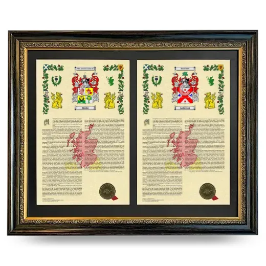 Double Armorial History Framed - Heirloom