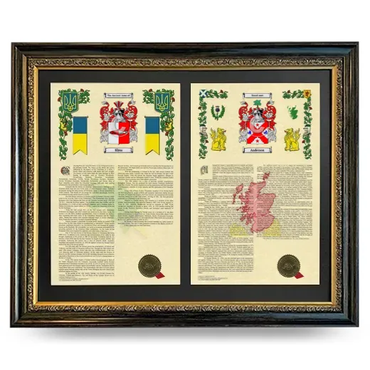 Double Armorial History Framed - Heirloom