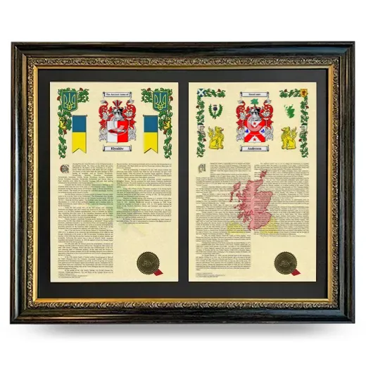 Double Armorial History Framed - Heirloom
