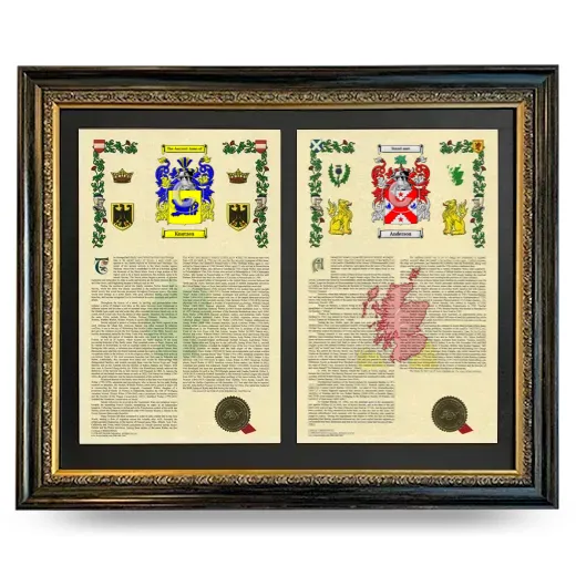 Double Armorial History Framed - Heirloom