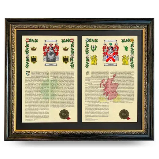 Double Armorial History Framed - Heirloom