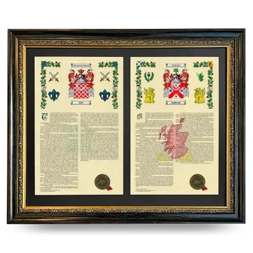 Double Armorial History Framed - Heirloom