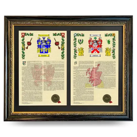 Double Armorial History Framed - Heirloom