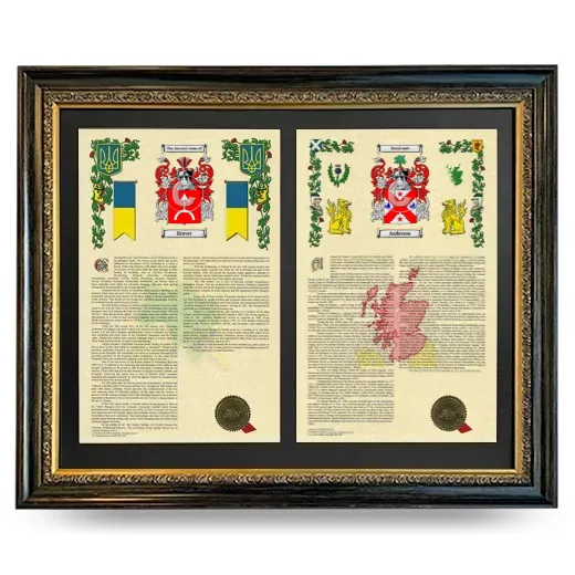 Double Armorial History Framed - Heirloom