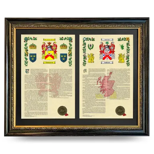 Double Armorial History Framed - Heirloom