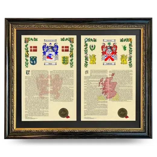 Double Armorial History Framed - Heirloom
