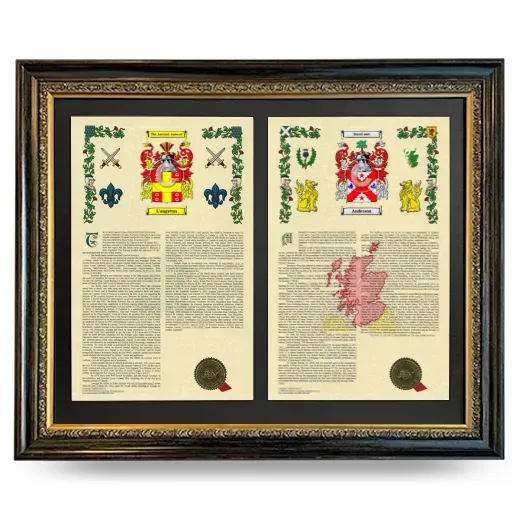 Double Armorial History Framed - Heirloom