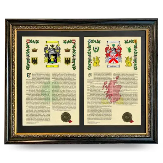 Double Armorial History Framed - Heirloom