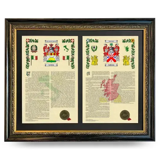 Double Armorial History Framed - Heirloom