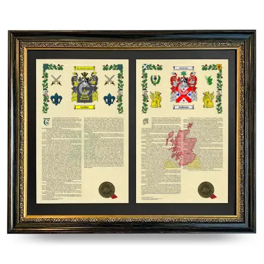 Double Armorial History Framed - Heirloom