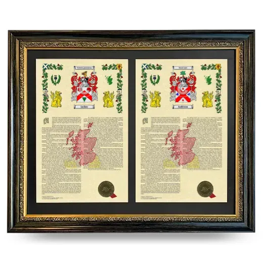Double Armorial History Framed - Heirloom