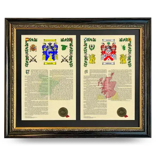 Double Armorial History Framed - Heirloom