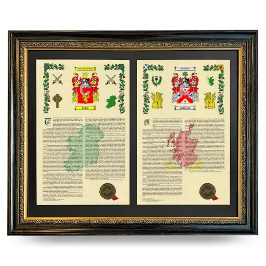 Double Armorial History Framed - Heirloom
