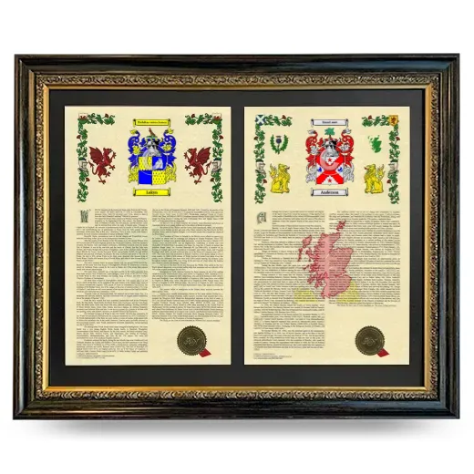 Double Armorial History Framed - Heirloom