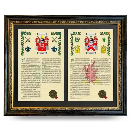 Double Armorial History Framed - Heirloom