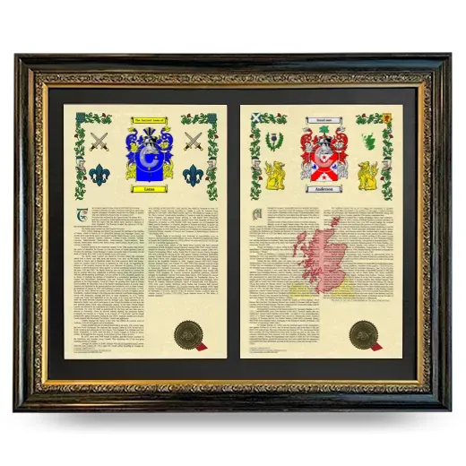 Double Armorial History Framed - Heirloom
