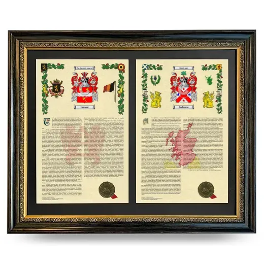 Double Armorial History Framed - Heirloom