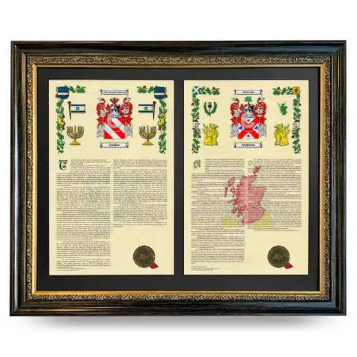 Double Armorial History Framed - Heirloom