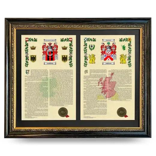 Double Armorial History Framed - Heirloom