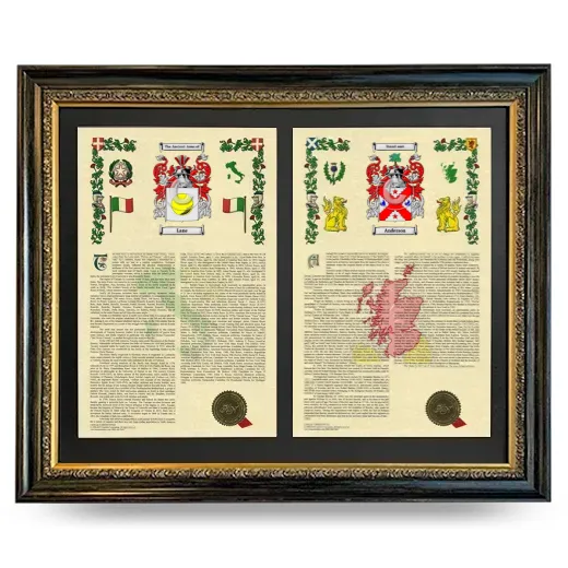 Double Armorial History Framed - Heirloom