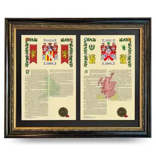 Double Armorial History Framed - Heirloom
