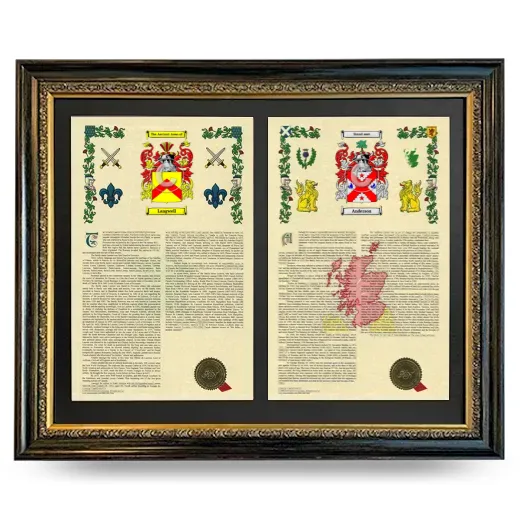 Double Armorial History Framed - Heirloom