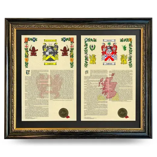Double Armorial History Framed - Heirloom