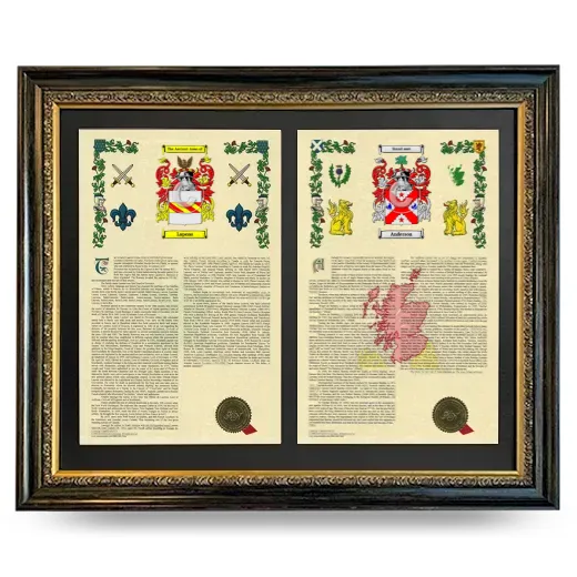 Double Armorial History Framed - Heirloom