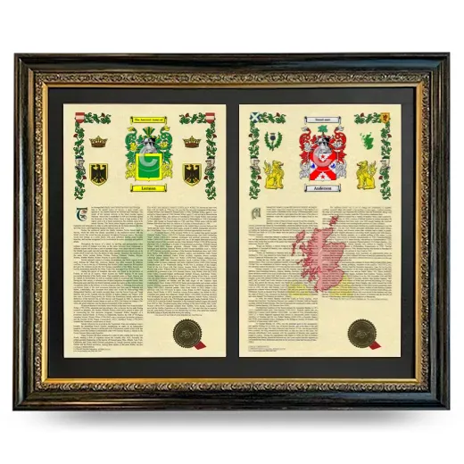 Double Armorial History Framed - Heirloom