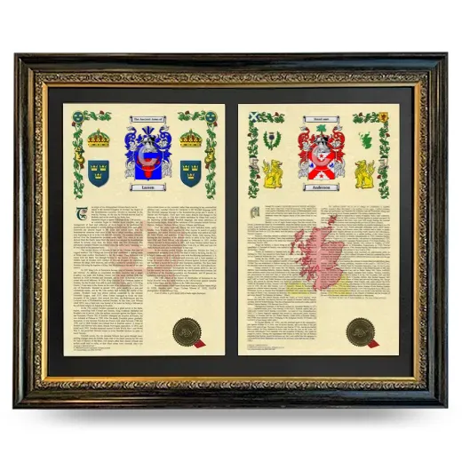 Double Armorial History Framed - Heirloom