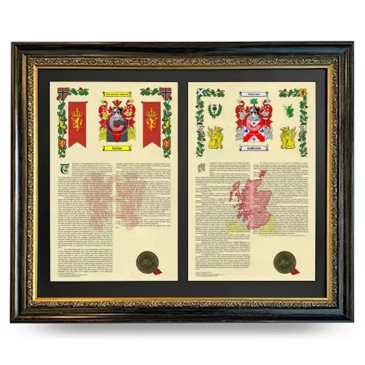 Double Armorial History Framed - Heirloom
