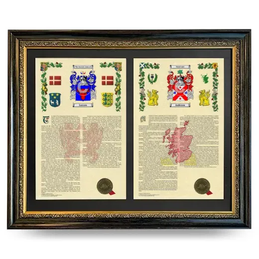 Double Armorial History Framed - Heirloom