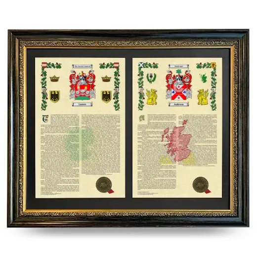 Double Armorial History Framed - Heirloom