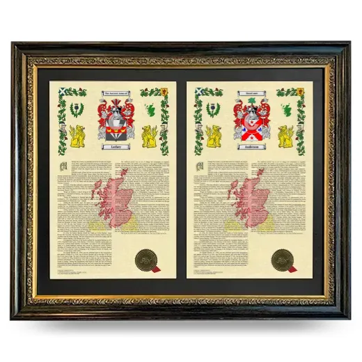 Double Armorial History Framed - Heirloom