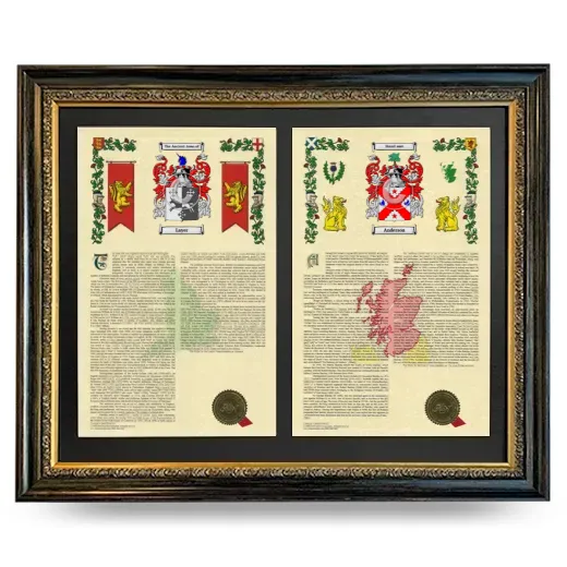 Double Armorial History Framed - Heirloom