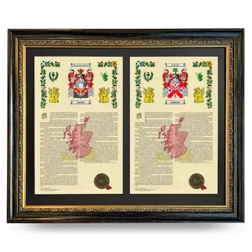 Double Armorial History Framed - Heirloom
