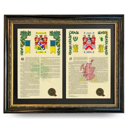 Double Armorial History Framed - Heirloom