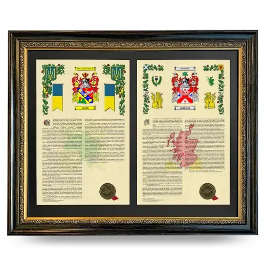 Double Armorial History Framed - Heirloom
