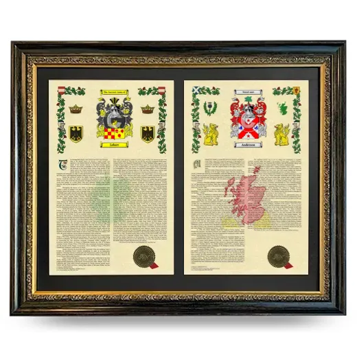 Double Armorial History Framed - Heirloom