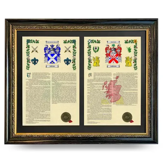 Double Armorial History Framed - Heirloom