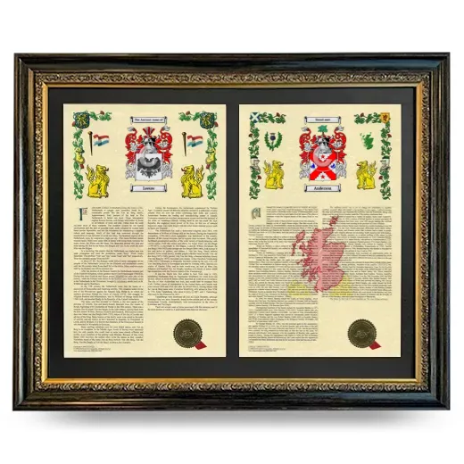 Double Armorial History Framed - Heirloom