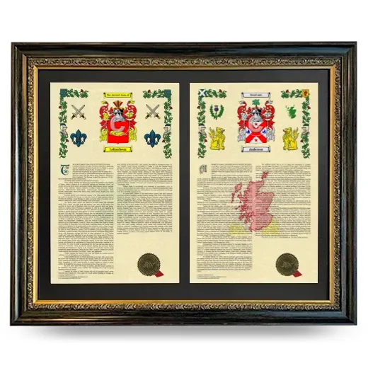 Double Armorial History Framed - Heirloom