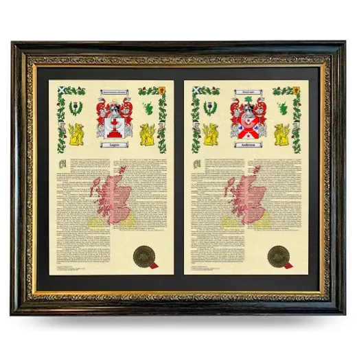 Double Armorial History Framed - Heirloom